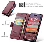 Θήκη iPhone Air - CASEME 023 - Flip Πορτοφόλι από Συνθετικό Δέρμα (PU) με TPU - Κόκκινο - RFID/Wallet/Stand - Εικόνα 5