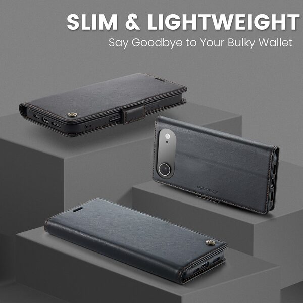 Θήκη iPhone Air - CASEME 023 - Flip Πορτοφόλι από Συνθετικό Δέρμα (PU) με TPU - Μαύρο - RFID/Wallet/Stand - Εικόνα 3