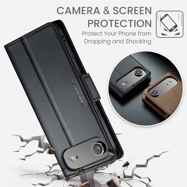Θήκη iPhone Air - CASEME 023 - Flip Πορτοφόλι από Συνθετικό Δέρμα (PU) με TPU - Μαύρο - RFID/Wallet/Stand - Εικόνα 9