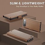 Θήκη iPhone Air - CASEME 023 - Flip Πορτοφόλι από Συνθετικό Δέρμα (PU) με TPU - Καφέ - RFID/Wallet/Stand - Εικόνα 3
