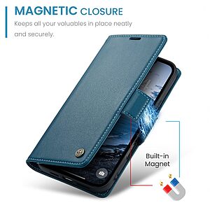 Θήκη iPhone Air - CASEME 023 - Flip Πορτοφόλι από Συνθετικό Δέρμα (PU) με TPU - Μπλε - RFID/Wallet/Stand - Εικόνα 2