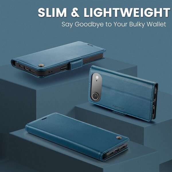 Θήκη iPhone Air - CASEME 023 - Flip Πορτοφόλι από Συνθετικό Δέρμα (PU) με TPU - Μπλε - RFID/Wallet/Stand - Εικόνα 3