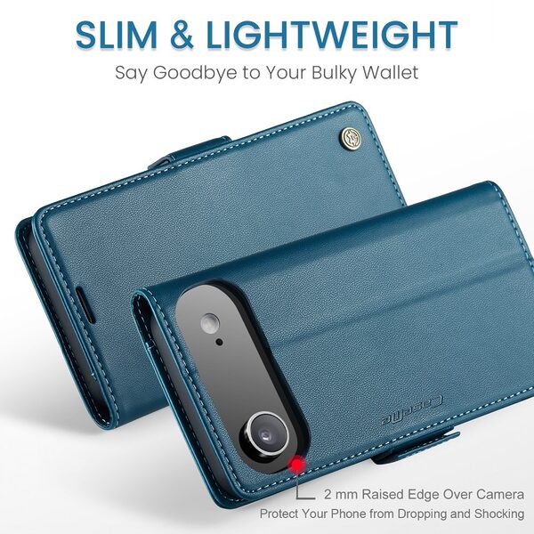 Θήκη iPhone Air - CASEME 023 - Flip Πορτοφόλι από Συνθετικό Δέρμα (PU) με TPU - Μπλε - RFID/Wallet/Stand - Εικόνα 8