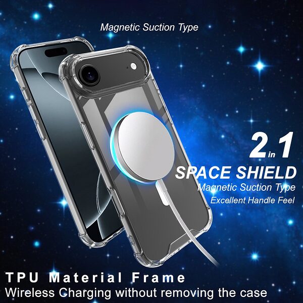 Θήκη iPhone Air - IMAK - Σκληρή Θήκη PC+TPU - Διάφανο - MagSafe - Εικόνα 3