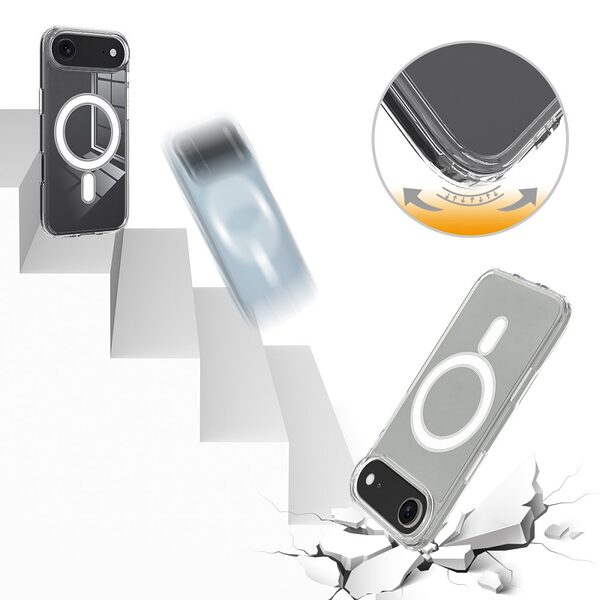Θήκη iPhone Air - OEM - Σκληρή Θήκη PC+TPU - Διάφανο - MagSafe - Εικόνα 8