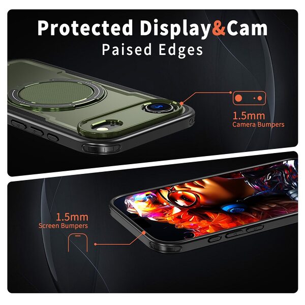 Θήκη iPhone Air - OEM - Σκληρή Θήκη PC+TPU - ελαιώδες πράσινο - MagSafe/Stand - Εικόνα 4