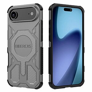 Θήκη iPhone Air - BIBERCAS J-16 Series - Σκληρή Θήκη PC+TPU - Γκρι - MagSafe