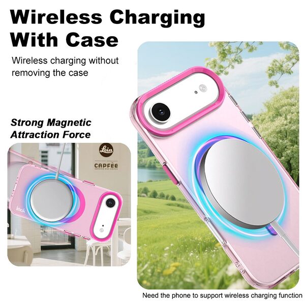 Θήκη iPhone Air - IMAK - Σκληρή Θήκη PC+TPU - Κόκκινο - MagSafe - Εικόνα 2