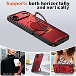 Θήκη iPhone Air - OEM - Σκληρή Θήκη PC+TPU - Κόκκινο - MagSafe/Stand - Εικόνα 5
