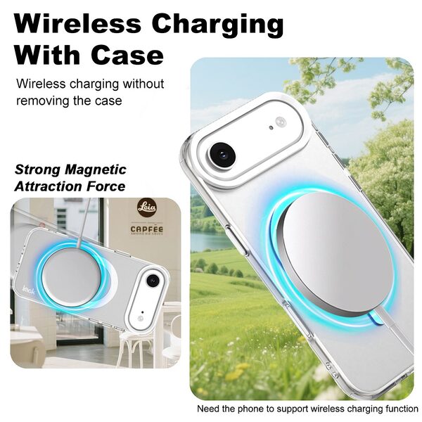 Θήκη iPhone Air - IMAK - Σκληρή Θήκη PC+TPU - Λευκό - MagSafe - Εικόνα 2