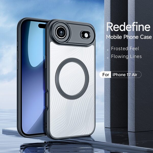 Θήκη iPhone Air - DUX DUCIS Aimo Series - Σκληρή Θήκη PC+TPU - Μαύρο - MagSafe - Εικόνα 3
