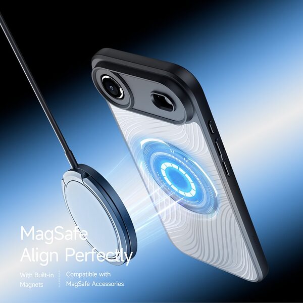 Θήκη iPhone Air - DUX DUCIS Aimo Series - Σκληρή Θήκη PC+TPU - Μαύρο - MagSafe - Εικόνα 4
