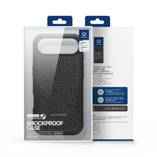 Θήκη iPhone Air - DUX DUCIS SHLD Series - Σκληρή Θήκη PC+TPU - Μαύρο - MagSafe - Εικόνα 4