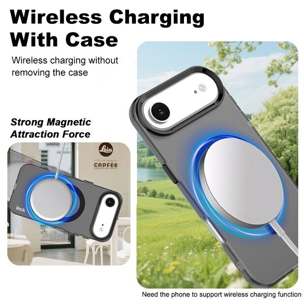 Θήκη iPhone Air - IMAK - Σκληρή Θήκη PC+TPU - Μαύρο - MagSafe - Εικόνα 2