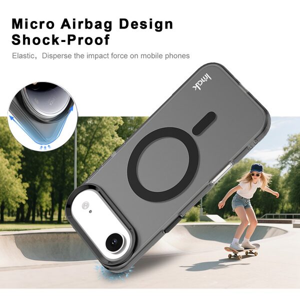 Θήκη iPhone Air - IMAK - Σκληρή Θήκη PC+TPU - Μαύρο - MagSafe - Εικόνα 3