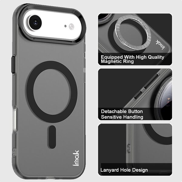 Θήκη iPhone Air - IMAK - Σκληρή Θήκη PC+TPU - Μαύρο - MagSafe - Εικόνα 4