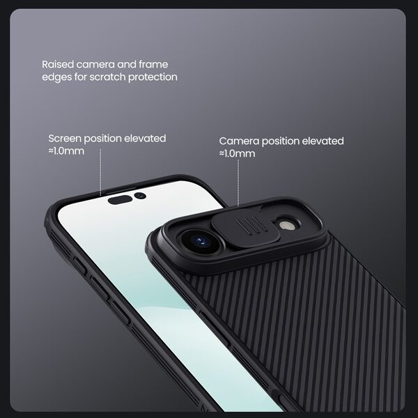 Θήκη iPhone Air - NILLKIN Camshield Pro - Σκληρή Θήκη PC+TPU - Μαύρο - MagSafe - Εικόνα 3