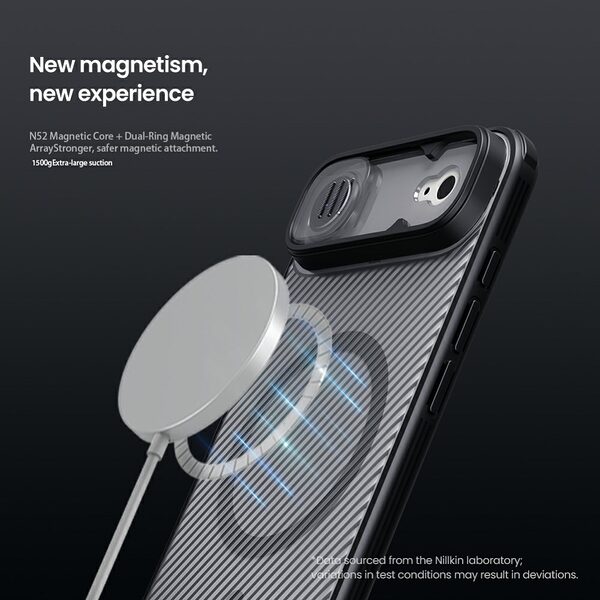 Θήκη iPhone Air - NILLKIN Camshield Pro Magnetic Series - Σκληρή Θήκη PC+TPU - Μαύρο - MagSafe - Εικόνα 5
