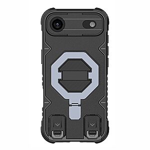 Θήκη iPhone Air - OEM - Σκληρή Θήκη PC+TPU - Μαύρο - MagSafe/Stand/Λουράκι - Εικόνα 2
