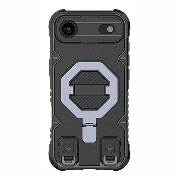 Θήκη iPhone Air - OEM - Σκληρή Θήκη PC+TPU - Μαύρο - MagSafe/Stand/Λουράκι - Εικόνα 2