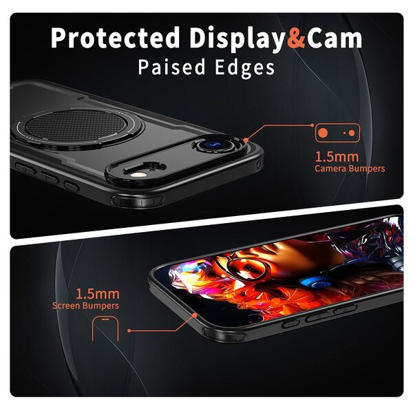 Θήκη iPhone Air - OEM - Σκληρή Θήκη PC+TPU - Μαύρο - MagSafe/Stand - Εικόνα 4