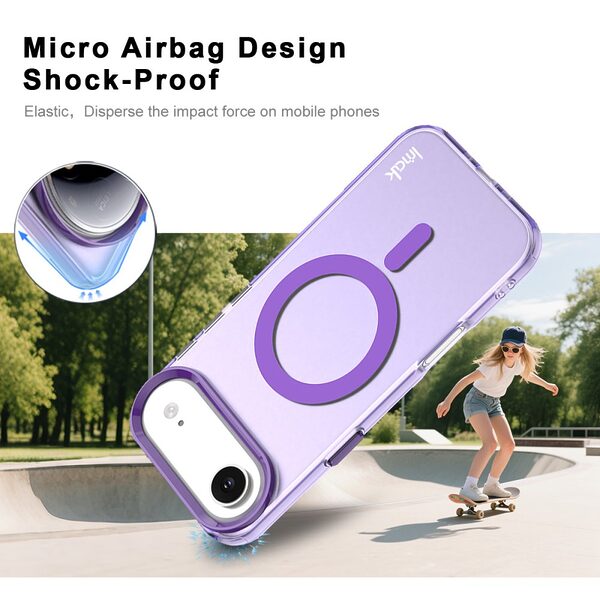 Θήκη iPhone Air - IMAK - Σκληρή Θήκη PC+TPU - Μωβ - MagSafe - Εικόνα 3