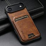 Θήκη iPhone Air - SUTENI H02 - Πλάτη από Συνθετικό Δέρμα (PU) με TPU - Καφέ - Wallet/Stand - Εικόνα 3