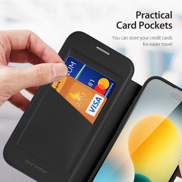 Θήκη iPhone Air - DUX DUCIS Skin X Pro Series - Flip Cover από Συνθετικό Δέρμα (PU) - Μαύρο - MagSafe/RFID - Εικόνα 10