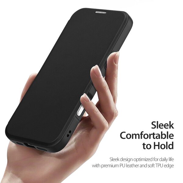 Θήκη iPhone Air - DUX DUCIS Skin X Pro Series - Flip Cover από Συνθετικό Δέρμα (PU) - Μαύρο - MagSafe/RFID - Εικόνα 8