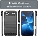 Θήκη iPhone Air - OEM - Πλάτη TPU Carbon Fiber - Μαύρο - Εικόνα 3