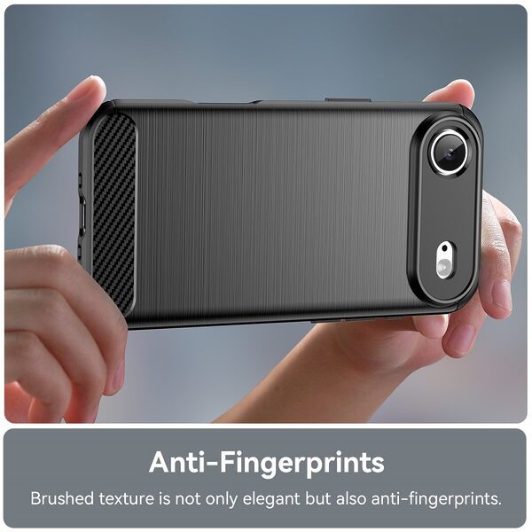 Θήκη iPhone Air - OEM - Πλάτη TPU Carbon Fiber - Μαύρο - Εικόνα 6
