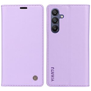 Θήκη Samsung Galaxy A17 5G / A17 4G / A16 4G / A16 5G / A26 5G - YIKATU YK-001 - Flip Πορτοφόλι από Συνθετικό Δέρμα (PU) - Μωβ Ανοιχτό - Wallet/Stand