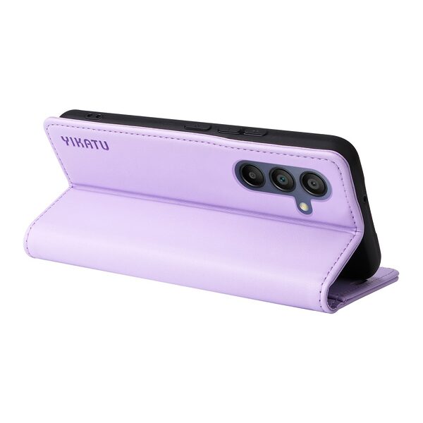 Θήκη Samsung Galaxy A17 5G / A17 4G / A16 4G / A16 5G / A26 5G - YIKATU YK-001 - Flip Πορτοφόλι από Συνθετικό Δέρμα (PU) - Μωβ Ανοιχτό - Wallet/Stand - Εικόνα 3