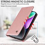 Θήκη Samsung Galaxy S25 5G / FE 5G - YIKATU - Flip Πορτοφόλι από Συνθετικό Δέρμα (PU) - Ροζ Χρυσό - Wallet/Stand - Εικόνα 5