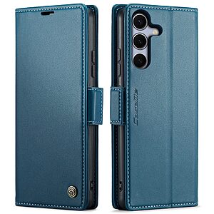 Θήκη Samsung Galaxy S25 5G / FE 5G - CASEME 023 - Flip Πορτοφόλι από Συνθετικό Δέρμα (PU) με TPU - Μπλε - RFID/Wallet/Stand