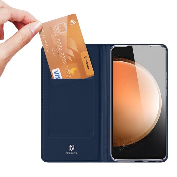 Θήκη Samsung Galaxy S25 5G / FE 5G - DUX DUCIS Skin Pro Series - Flip Πορτοφόλι από Συνθετικό Δέρμα (PU) - Μπλε - Wallet/Stand - Εικόνα 4