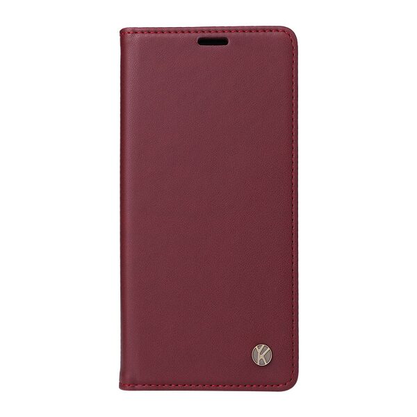 Θήκη Samsung Galaxy S25 5G - YIKATU - Flip Πορτοφόλι από Συνθετικό Δέρμα (PU) - Βαθύ Κόκκινο - Wallet/Stand - Εικόνα 6