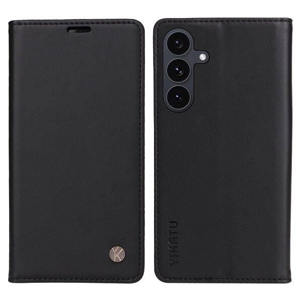 Θήκη Samsung Galaxy S25 5G - YIKATU - Flip Πορτοφόλι από Συνθετικό Δέρμα (PU) με TPU - Μαύρο - Wallet/Stand