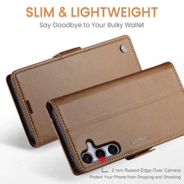 Θήκη Samsung Galaxy S25 FE 5G - CASEME 023 - Flip Πορτοφόλι από Συνθετικό Δέρμα (PU) με TPU - Καφέ - RFID/Wallet/Stand - Εικόνα 8