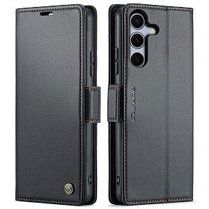 Θήκη Samsung Galaxy S25 FE 5G - CASEME 023 - Flip Πορτοφόλι από Συνθετικό Δέρμα (PU) - Μαύρο - RFID/Wallet/Stand