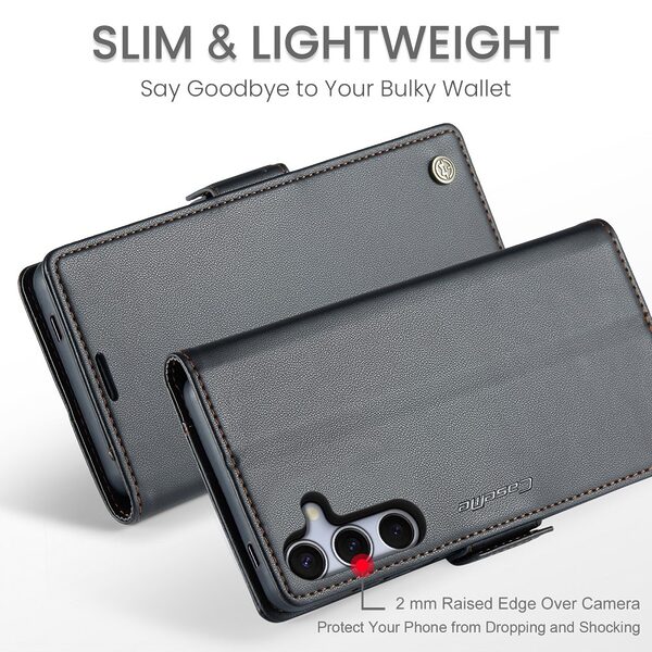 Θήκη Samsung Galaxy S25 FE 5G - CASEME 023 - Flip Πορτοφόλι από Συνθετικό Δέρμα (PU) - Μαύρο - RFID/Wallet/Stand - Εικόνα 8