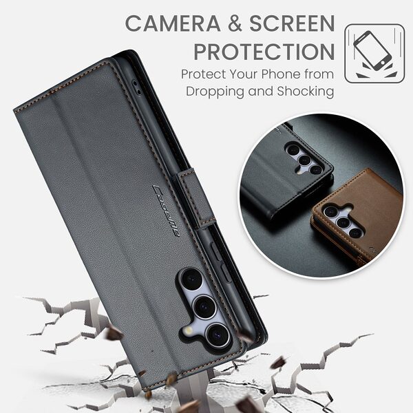 Θήκη Samsung Galaxy S25 FE 5G - CASEME 023 - Flip Πορτοφόλι από Συνθετικό Δέρμα (PU) - Μαύρο - RFID/Wallet/Stand - Εικόνα 9