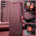 Θήκη Samsung Galaxy S25 FE 5G - CASEME 023 - Flip Πορτοφόλι από Συνθετικό Δέρμα (PU) - Κόκκινο - RFID/Wallet/Stand - Εικόνα 10