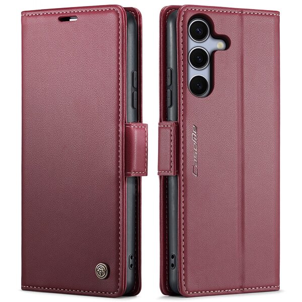 Θήκη Samsung Galaxy S25 FE 5G - CASEME 023 - Flip Πορτοφόλι από Συνθετικό Δέρμα (PU) - Κόκκινο - RFID/Wallet/Stand