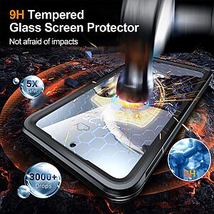 Θήκη Samsung Galaxy S25 FE 5G - OEM - Full Body PC+Tempered Glass - Μαύρο - MagSafe - Εικόνα 2