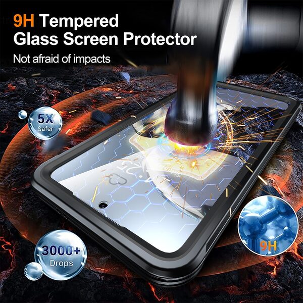 Θήκη Samsung Galaxy S25 FE 5G - OEM - Full Body PC+Tempered Glass - Μαύρο - MagSafe - Εικόνα 2