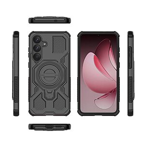 Θήκη Samsung Galaxy S25 FE 5G - WANLONFENG KJ Series - Σκληρή Θήκη PC+TPU - Μαύρο - Stand - Εικόνα 2