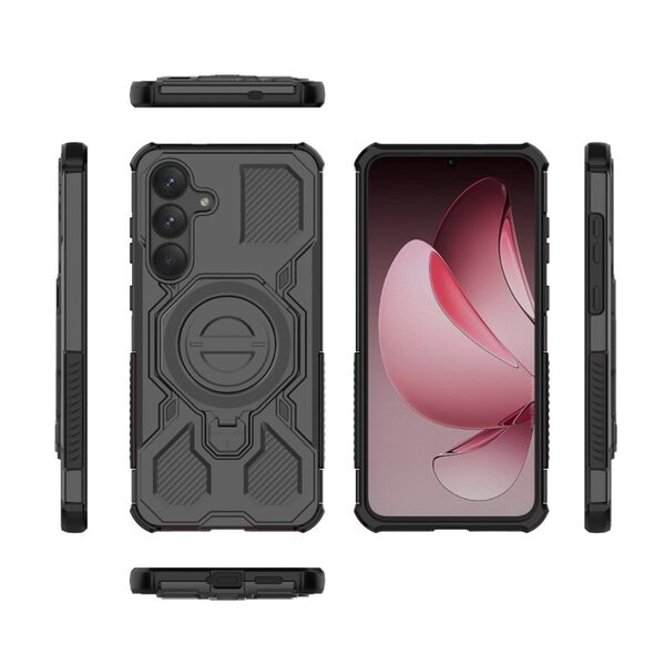 Θήκη Samsung Galaxy S25 FE 5G - WANLONFENG KJ Series - Σκληρή Θήκη PC+TPU - Μαύρο - Stand - Εικόνα 2