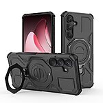 Θήκη Samsung Galaxy S25 FE 5G - WANLONFENG KJ Series - Σκληρή Θήκη PC+TPU - Μαύρο - Stand - Εικόνα 3