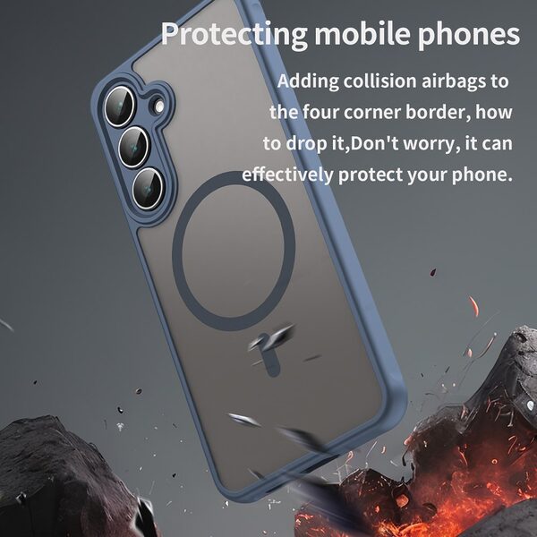 Θήκη Samsung Galaxy S25 FE 5G - OEM - Σκληρή Θήκη PC+TPU - Μπλε - MagSafe - Εικόνα 4